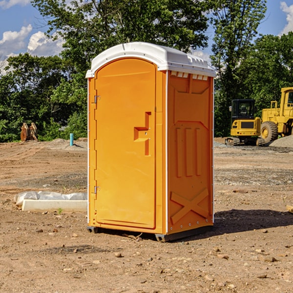 how often are the portable toilets cleaned and serviced during a rental period in Revere Minnesota